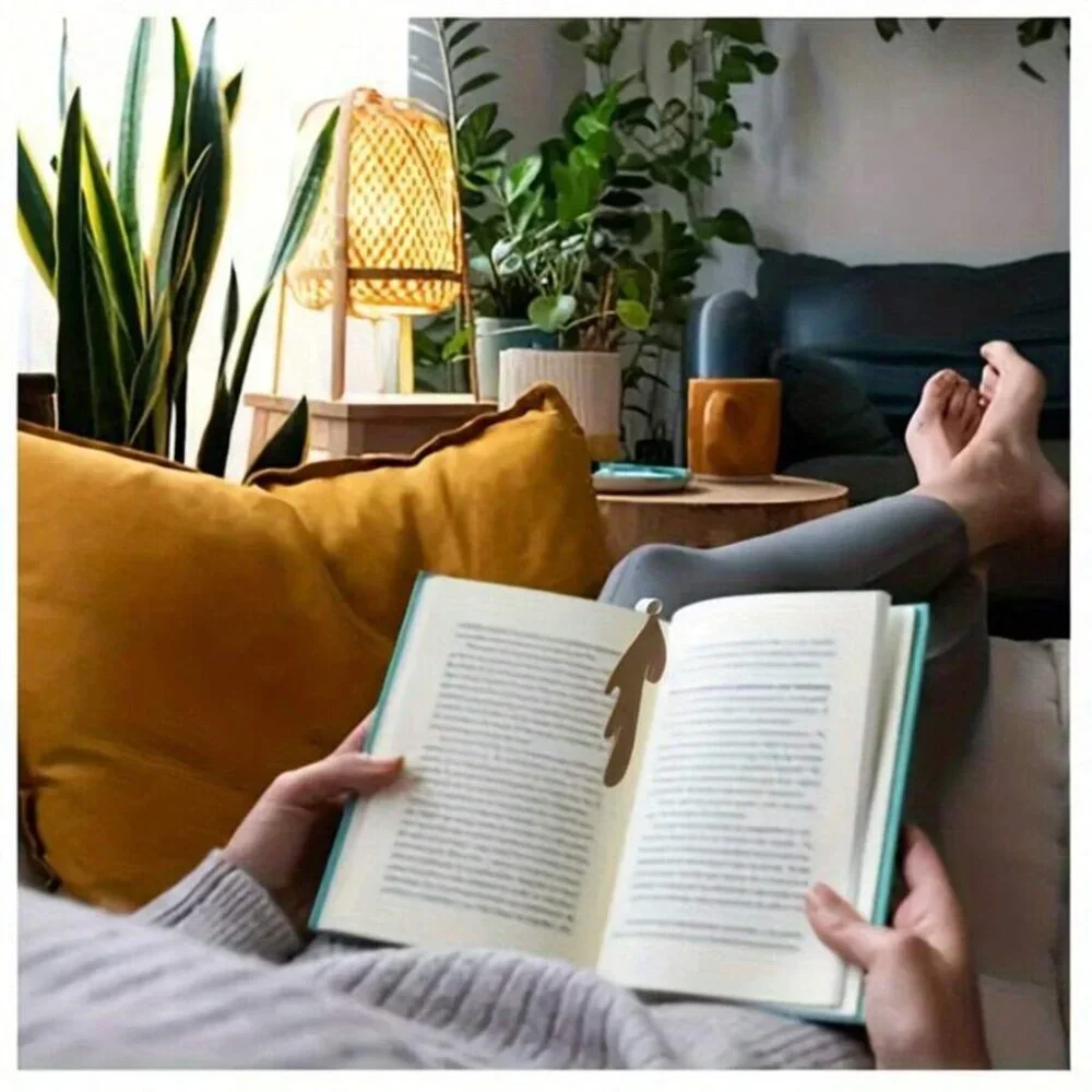 1pc Creative Spilled Coffee Cup Bookmark Pu Leather Perfect For Daily Office Use